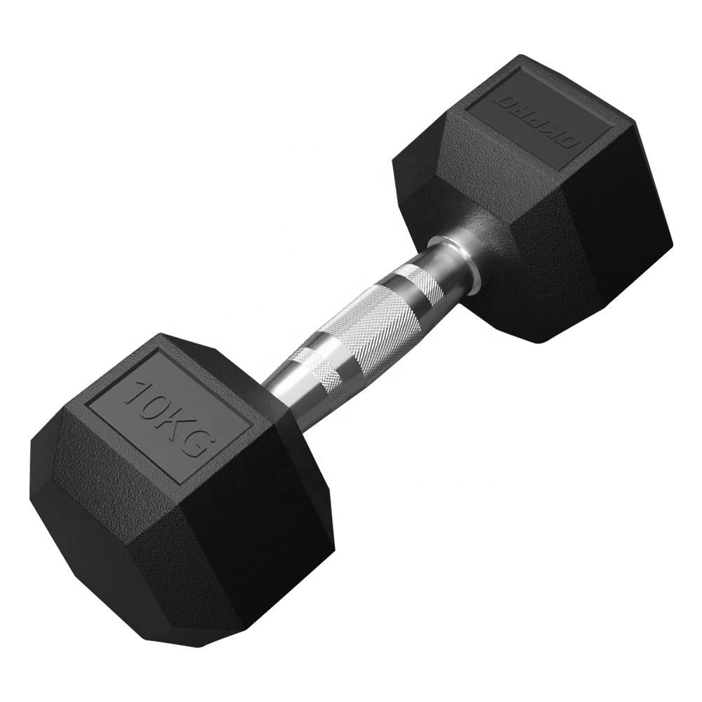Rubber Coated Hex Dumbbells